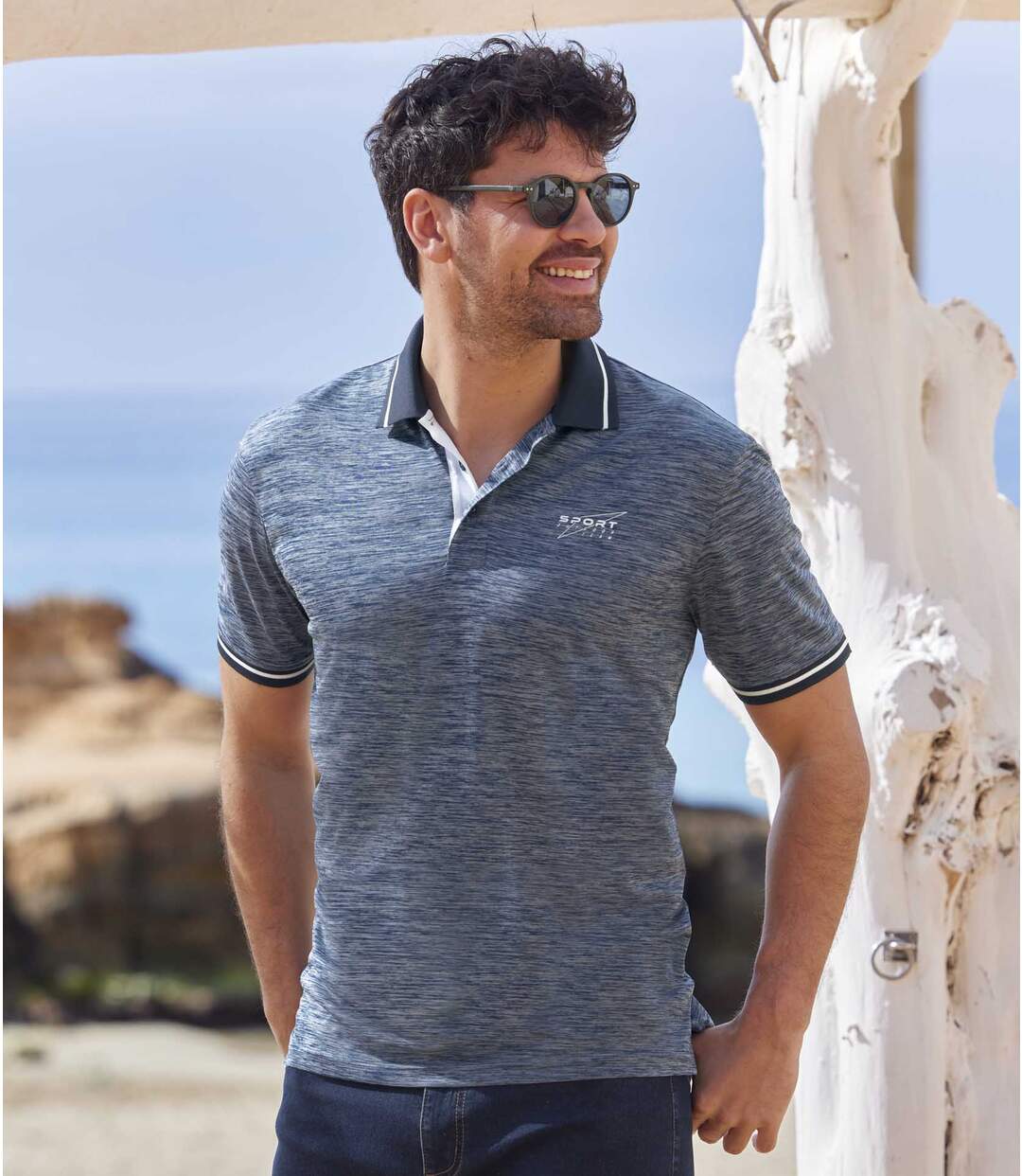 Lot de 3 Polos Maille Jersey Flammée