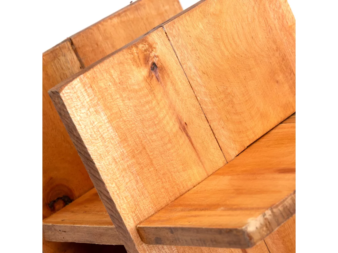 ÉTAGÈRE À BOUTEILLES Coincé 52 cm, bois massif en acajou couleurs naturelles