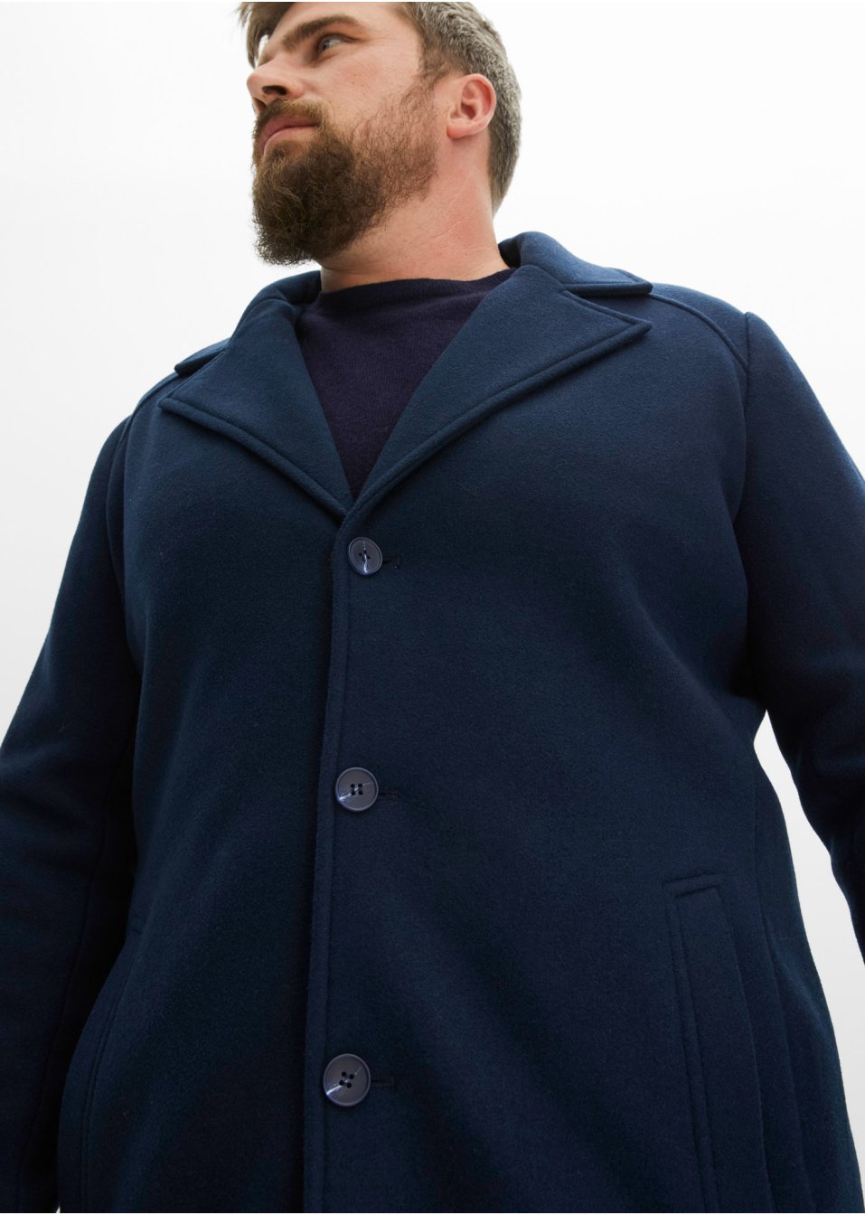 Manteau court avec teneur en laine