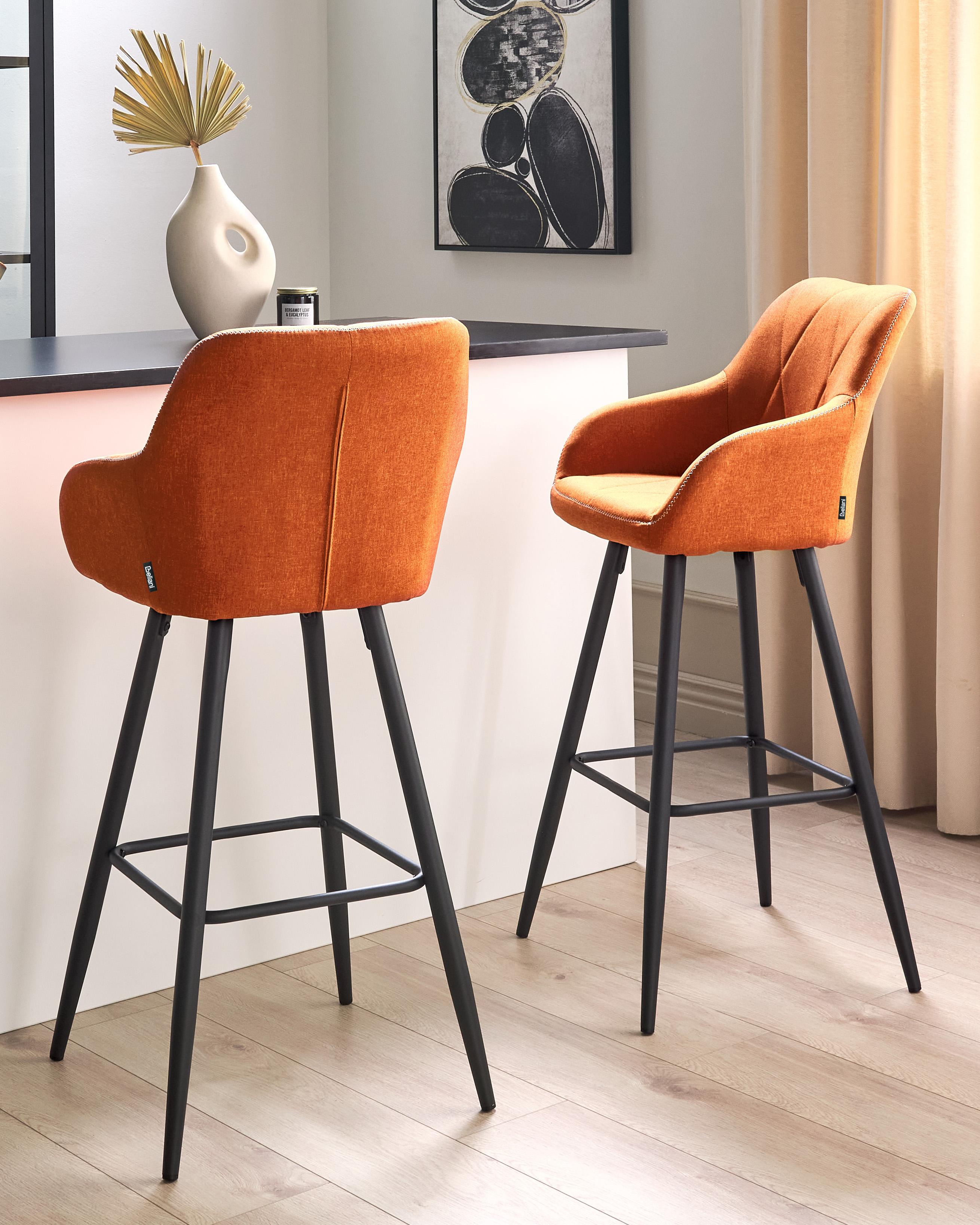 Set van 2 barstoelen DARIEN Oranje