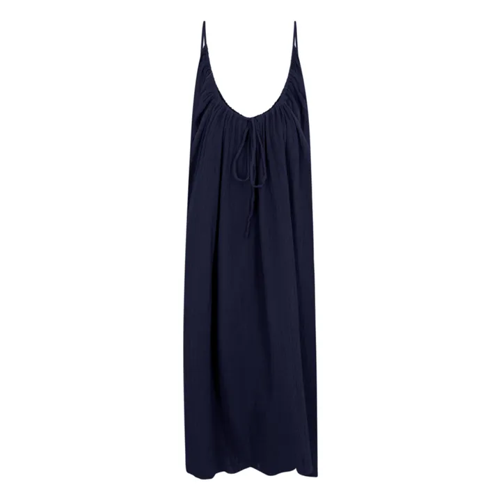 Anja Paris Robe Gaze de Coton | Bleu marine