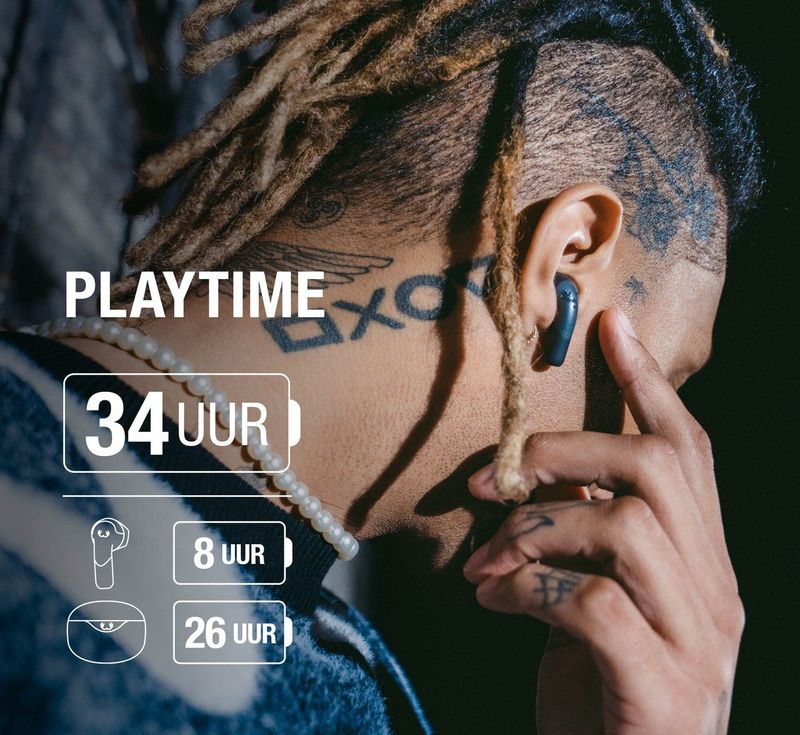 Fresh 'n Rebel - Twins Ace - True Wireless Oordopjes - True Blue - Bluetooth - Active Noise Cancelling