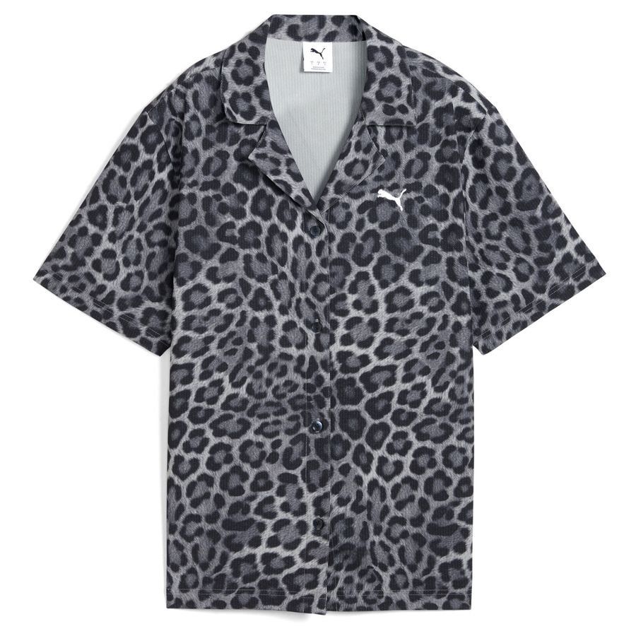 Puma LEO LUXE Relaxed Gewebtes Shirt mit Allover-Print