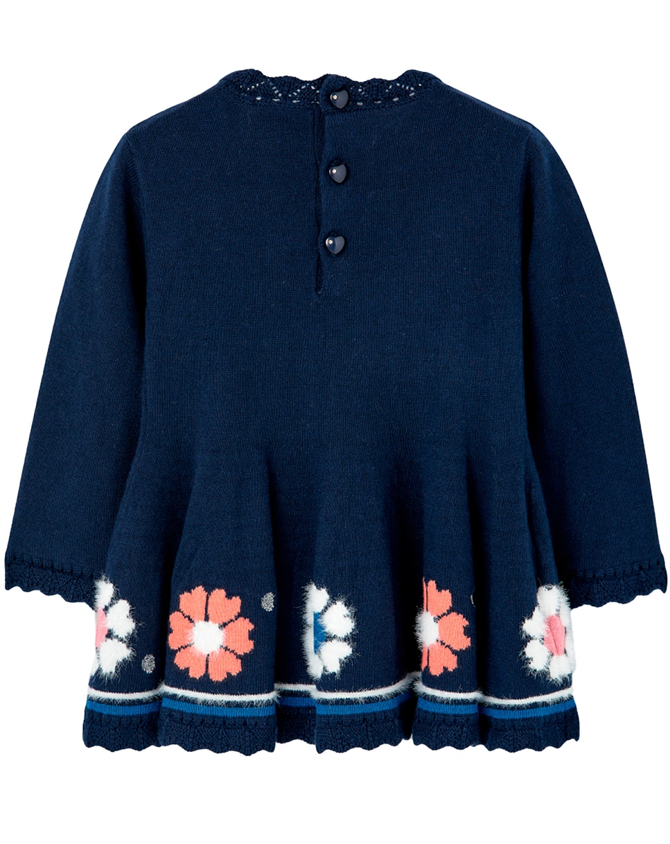 Strickkleid BLUMENWIESE in marine
