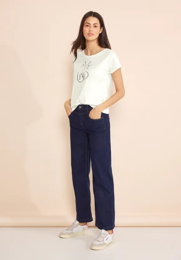 T-Shirt mit Wording - off white
