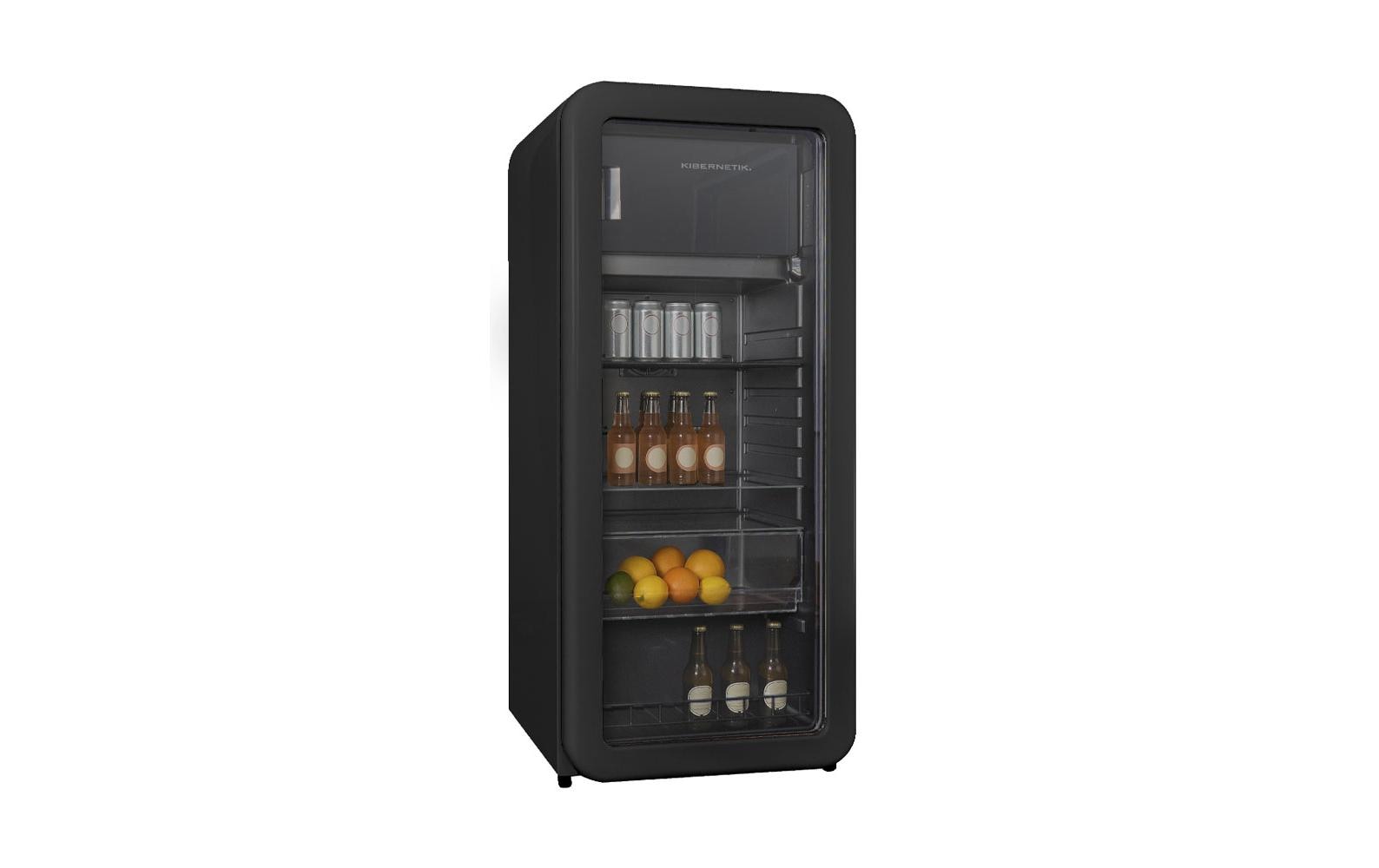 Getränkekühlschrank RKS149 Rechts, Schwarz<br>Retrokühlschrank