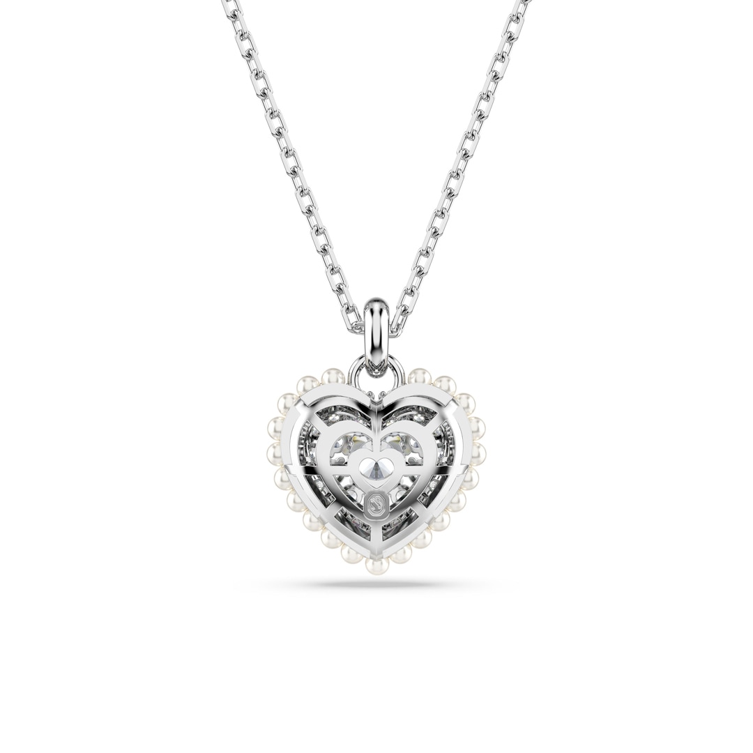 Swarovski Hyperbola Collier Herz, Weiss, Rhodiniert