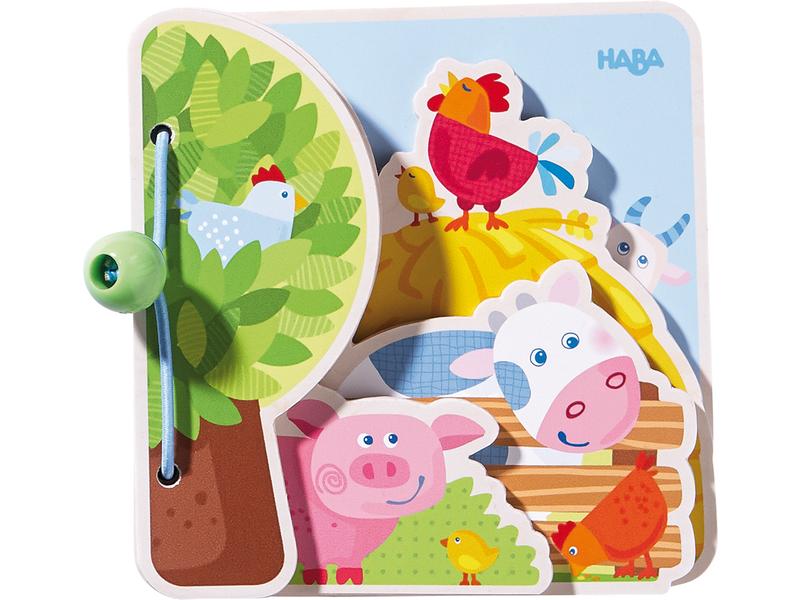 Haba Spielbuch Bauernhoffreunde Stabiles Babybuch für den ersten Bilderbuch-Spass