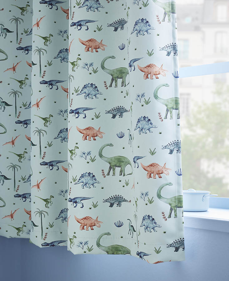 Dinosaur lysdempende gardin 140x160