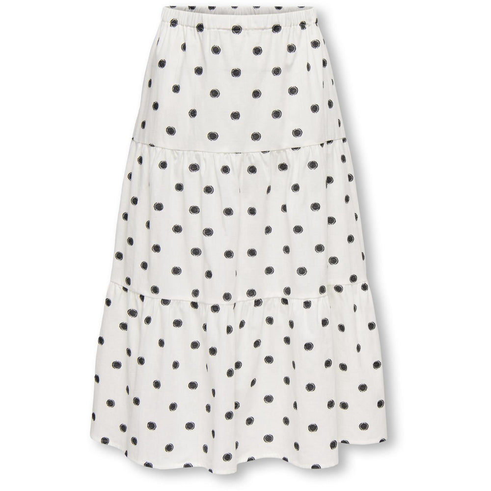 Køb kids ONLY Cloud Dancer Black Dots Kogsweta Long Nederdel Wvn