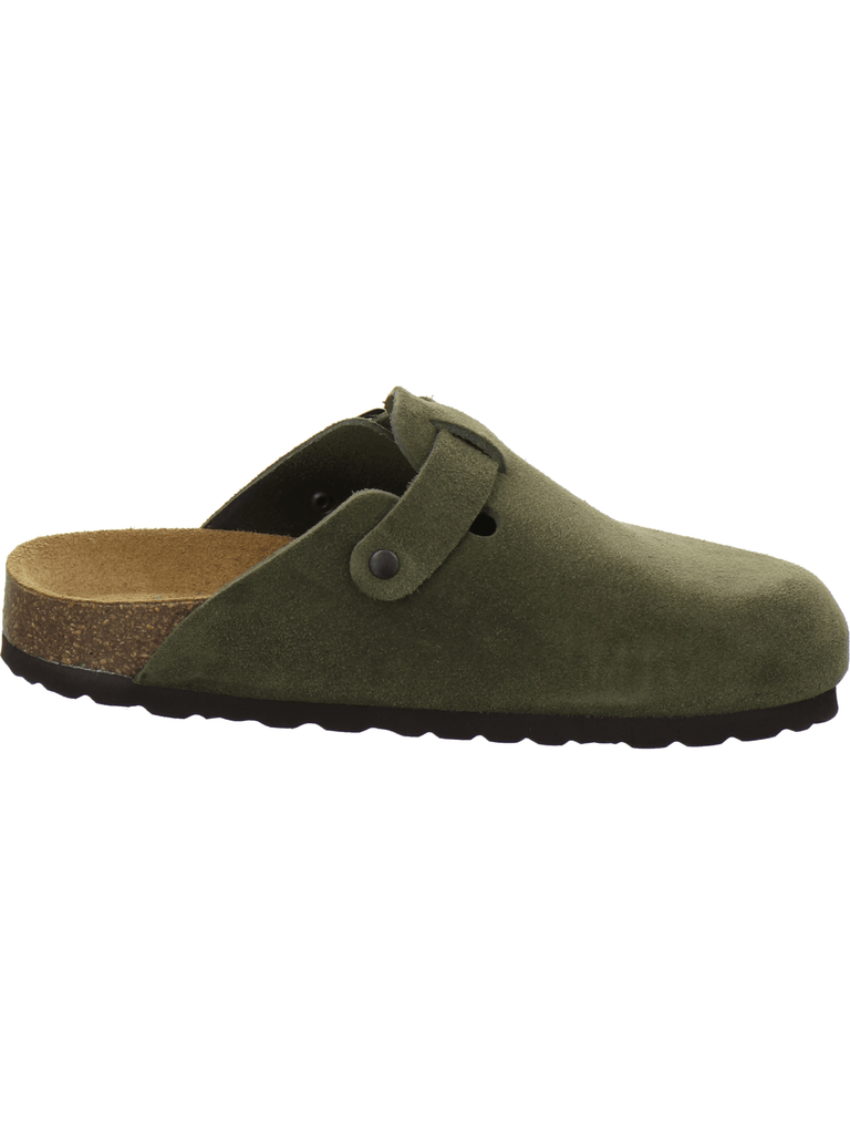 Clogs Damen Leder moos