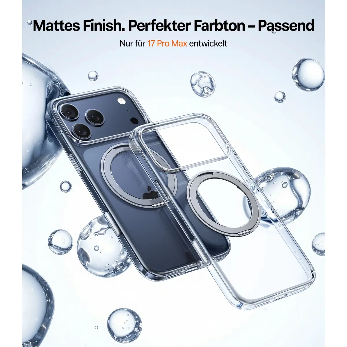 iPhone 17 Pro Upro Ostand Pro MagSafe Hybrid Hardcase Hülle Ring Stand   Kickstand - Transparent