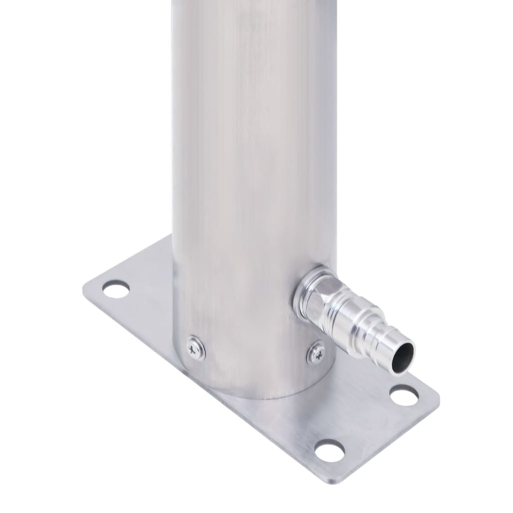 Colonne à eau de jardin 60 cm acier inoxydable rond