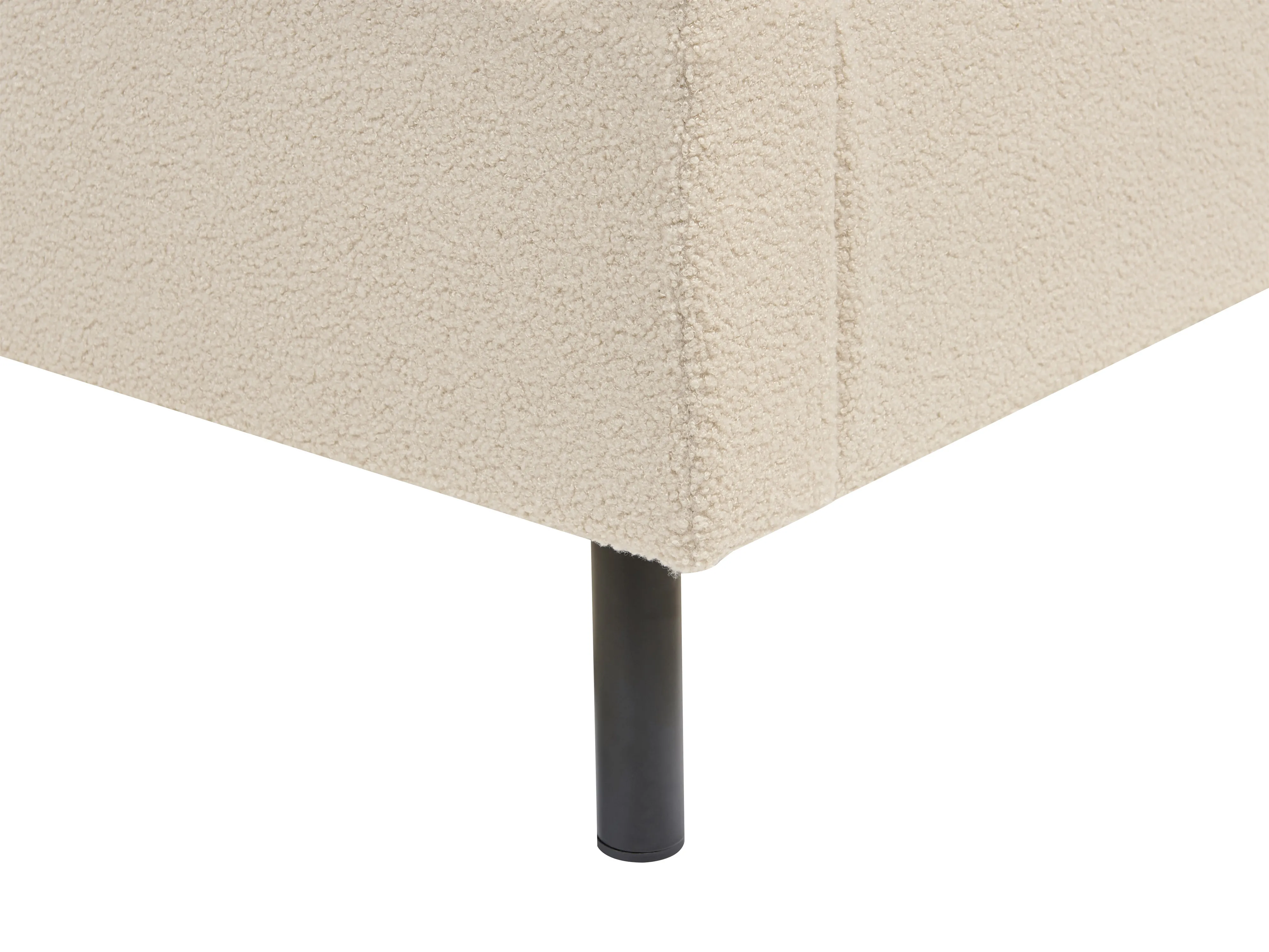 Bed Bouclé VILLETTE 180 x 200 cm Beige