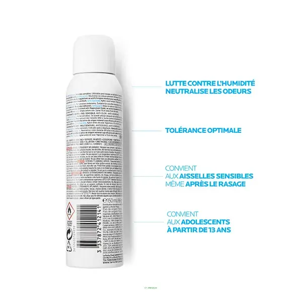 Desodorante Spray La Roche-Posay 48h para Pele Sensível 150ml