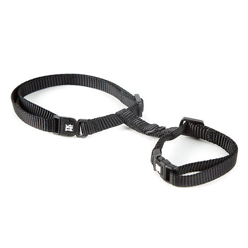 Coleira peitoral clássica ajustável em nylon para gatos TK-Pet, preta.