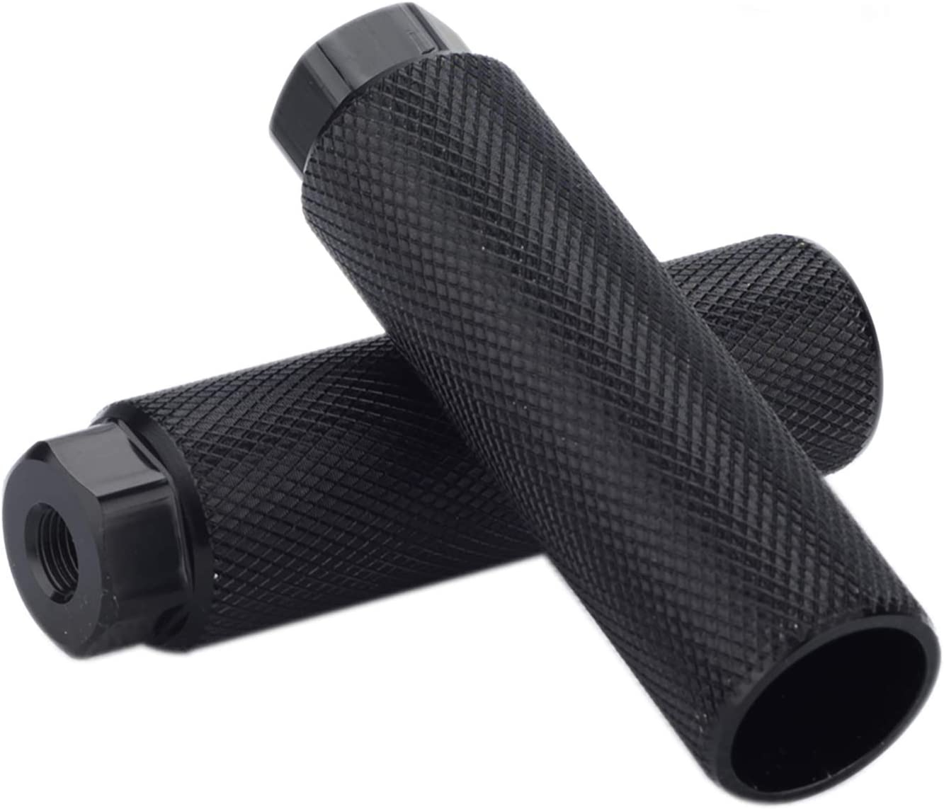 (1 Paar) Aluminium Rutschfeste Fahrrad Fuss Stütze Mountain Bike Pegs - Schwarz