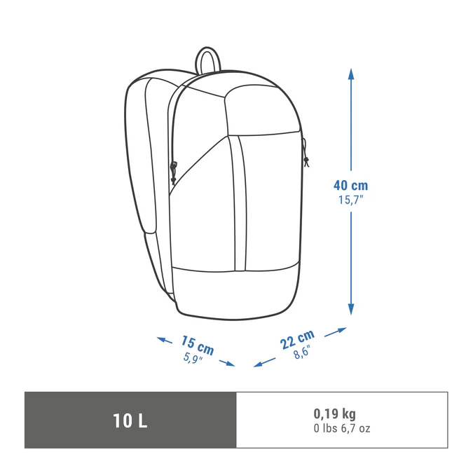 Decathlon Quechua - Mochila de caminhada Quechua NH Arpenaz 100 10 L