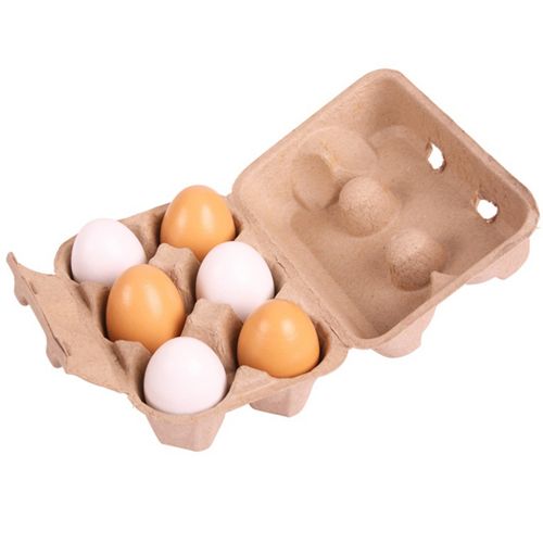 Bigjigs eierdoosje met houten eieren BJ711