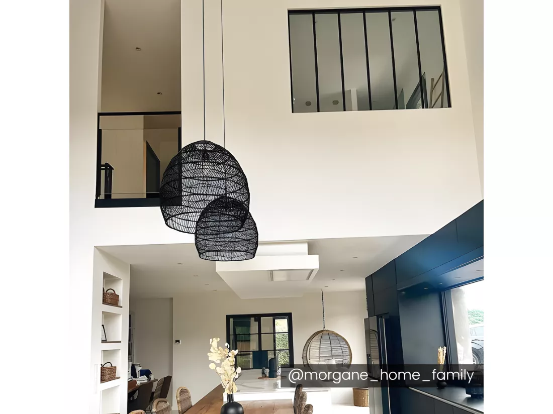 Verrière atelier en aluminium thermolaqué - 180x130 cm - Noir - BAYVIEW