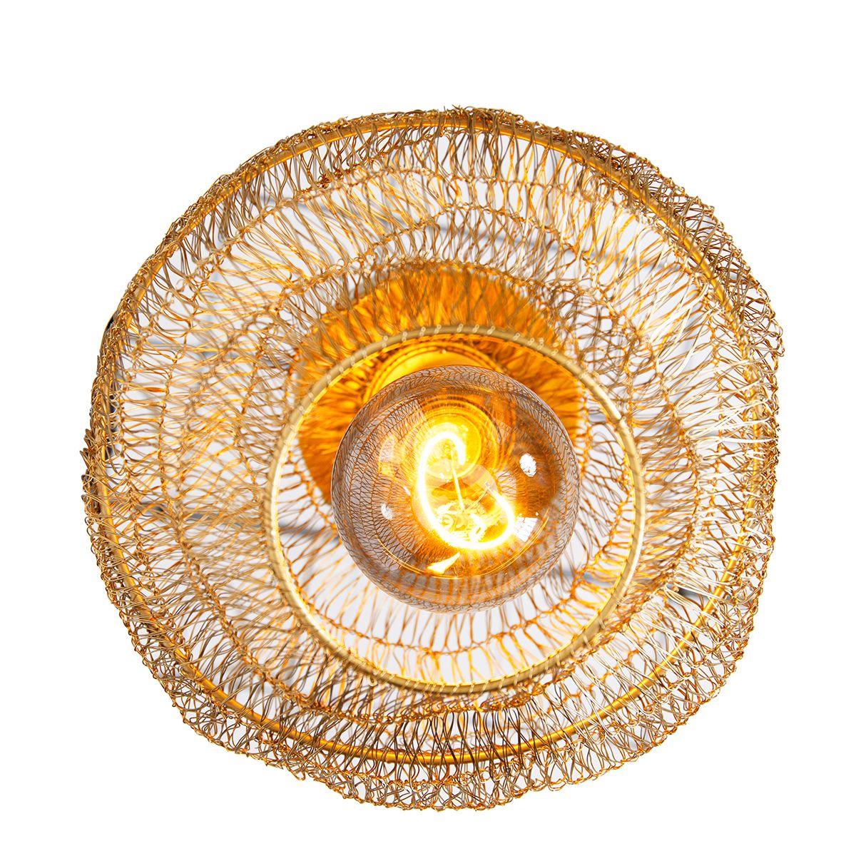 Oosterse plafondlamp goud 25 cm - Vadi