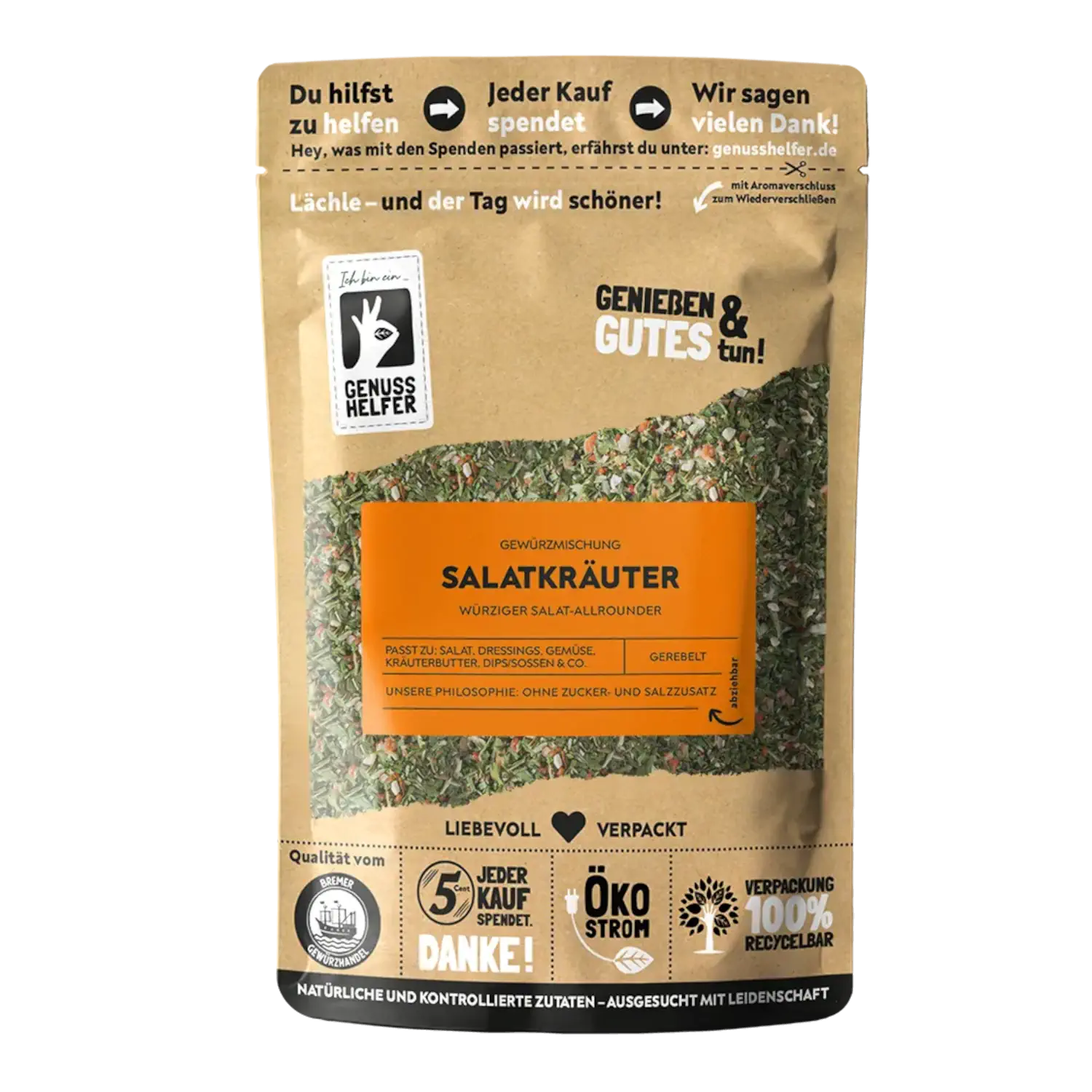 Salatkräuter, grob gemahlen, 3er Pack