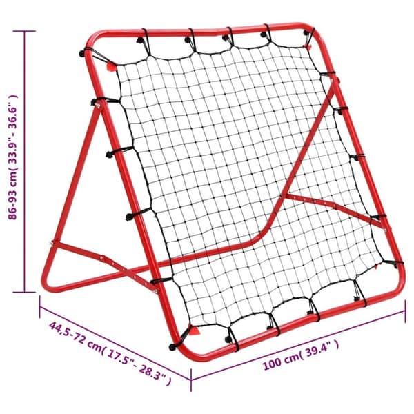 vidaXL Justerbar Fotball Returnett Rebounder 100 x 100 cm