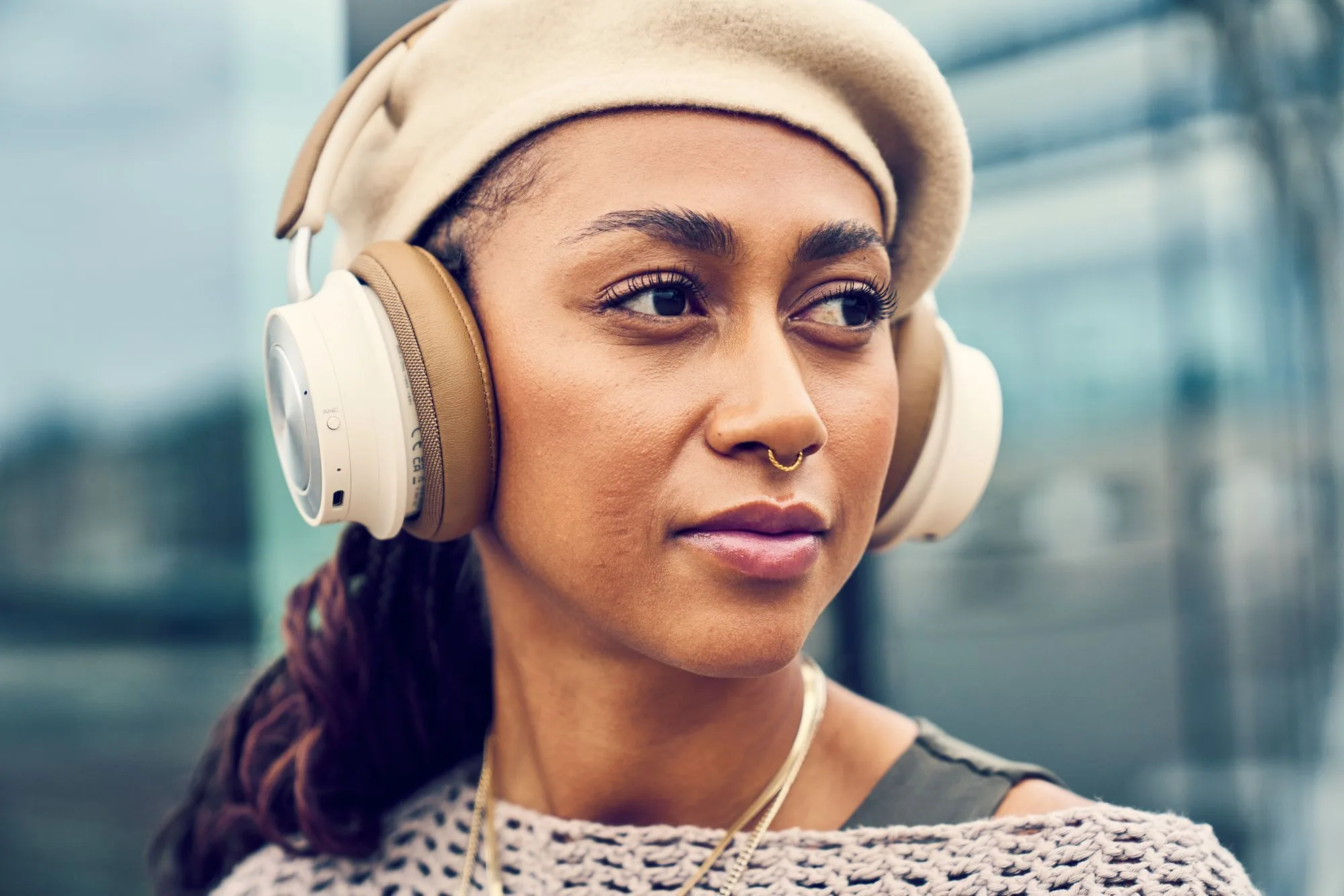 Dali IO-8 Blanc & Caramel Casques Bluetooth