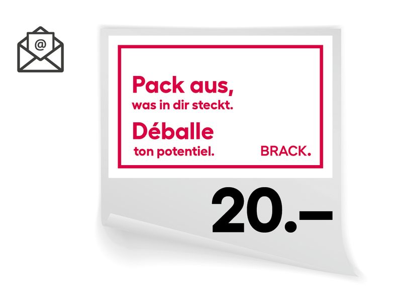 BRACK.CH Online-Geschenkgutschein CHF 20.- Online-Geschenkgutscheine – Lieferung per E-Mail!