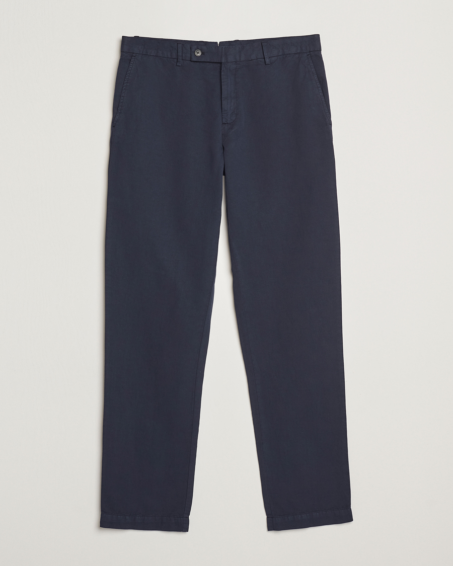 Sunspel Cotton/Linen Trousers Navy