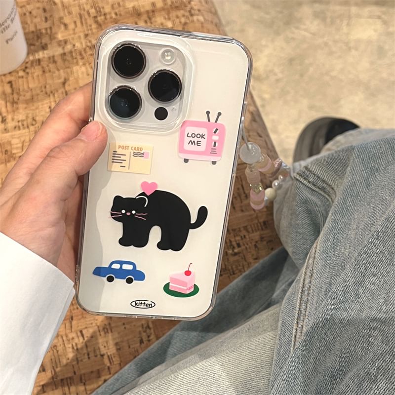 Fonekase - Kattentelefoonhoesje - iPhone 15 Pro Max / 15 Pro / 15 / 14 Pro Max / 14 Pro / 14 / 13 Pro Max / 13 Pro / 13 / 12 Pro Max / 12 Pro / 12 / 11