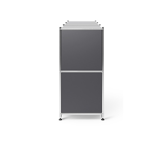 Sideboard Metall »CN3« mit 3 versetzbaren Klappenfächern, grau