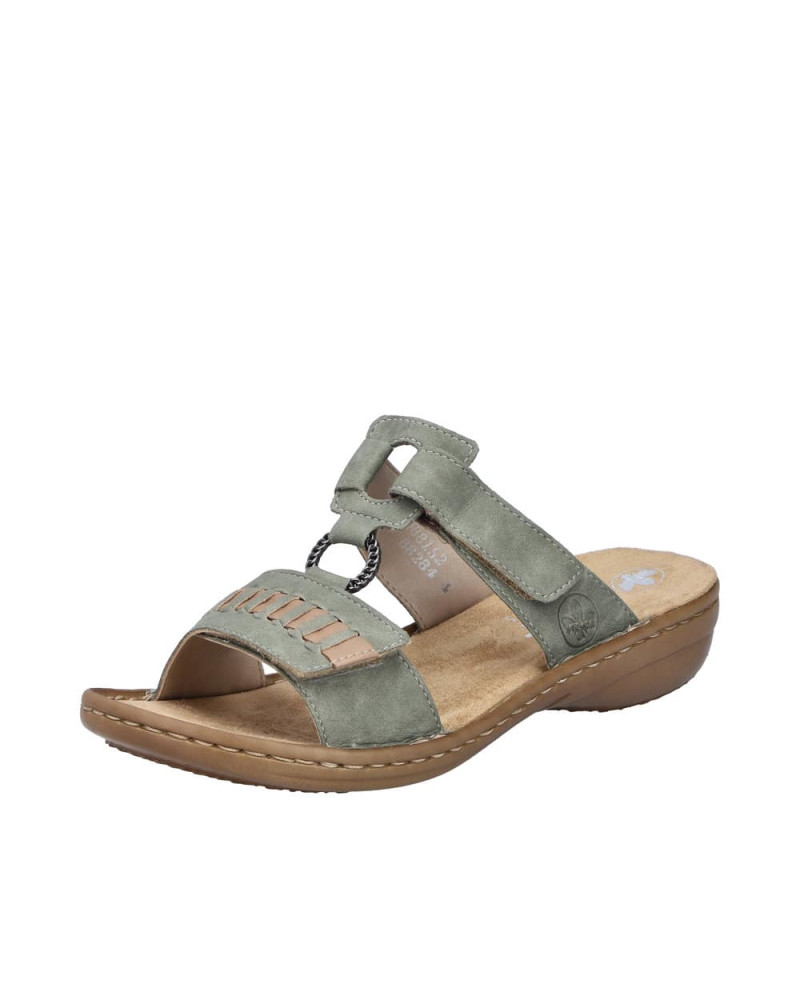 Rieker dame slip on sandal - grøn