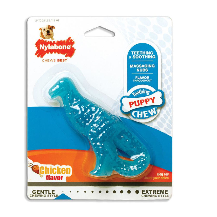 Osso de nylon Nylabone Dino azul para cães