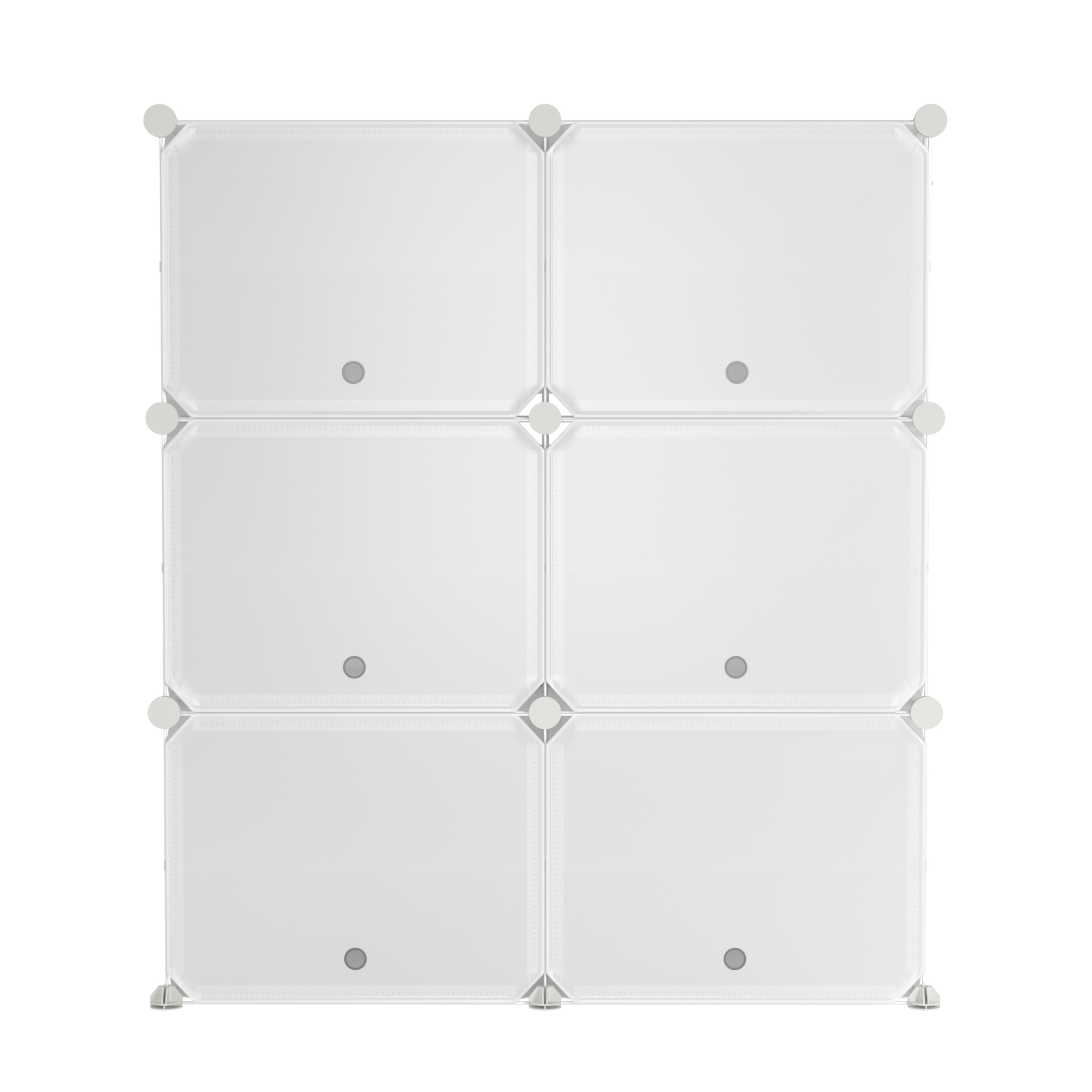 Schuhschrank Steckregal transparent 6 Boxen