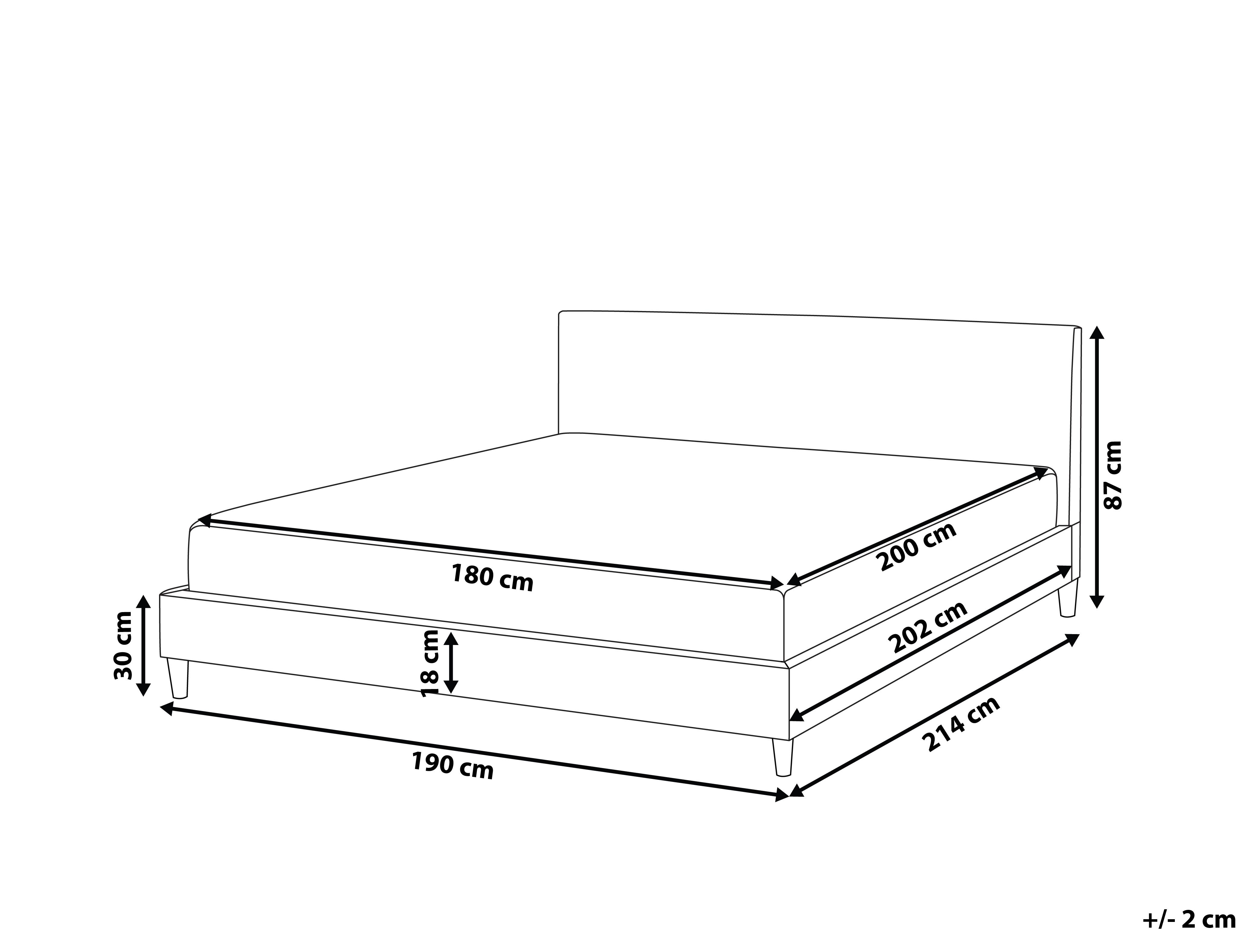 Bed Fluweel FITOU 180 x 200 cm Donkerblauw