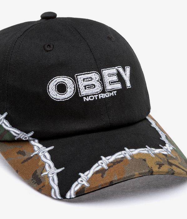 Obey Not Right 6 Panel Cap (black multi)