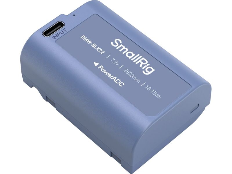 Smallrig Digitalkamera-Akku DMW-BLK22 USB-C Blau USB-C aufladbarer Kamera-Akku