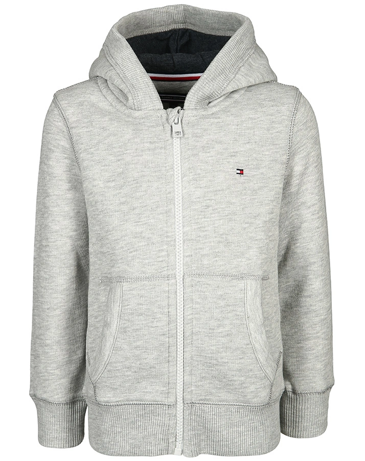 Sweatjacke BOYS BASIC in grey melange