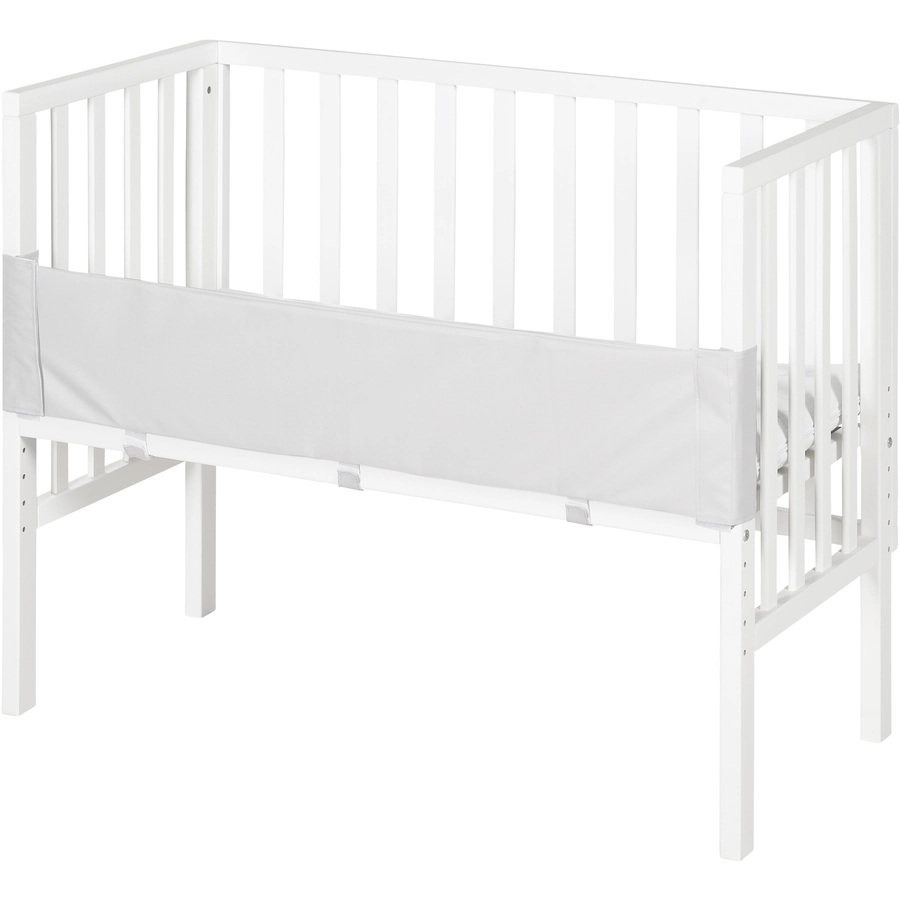roba Beistellbett safe asleep® 2 in 1 weiß + Matratze
