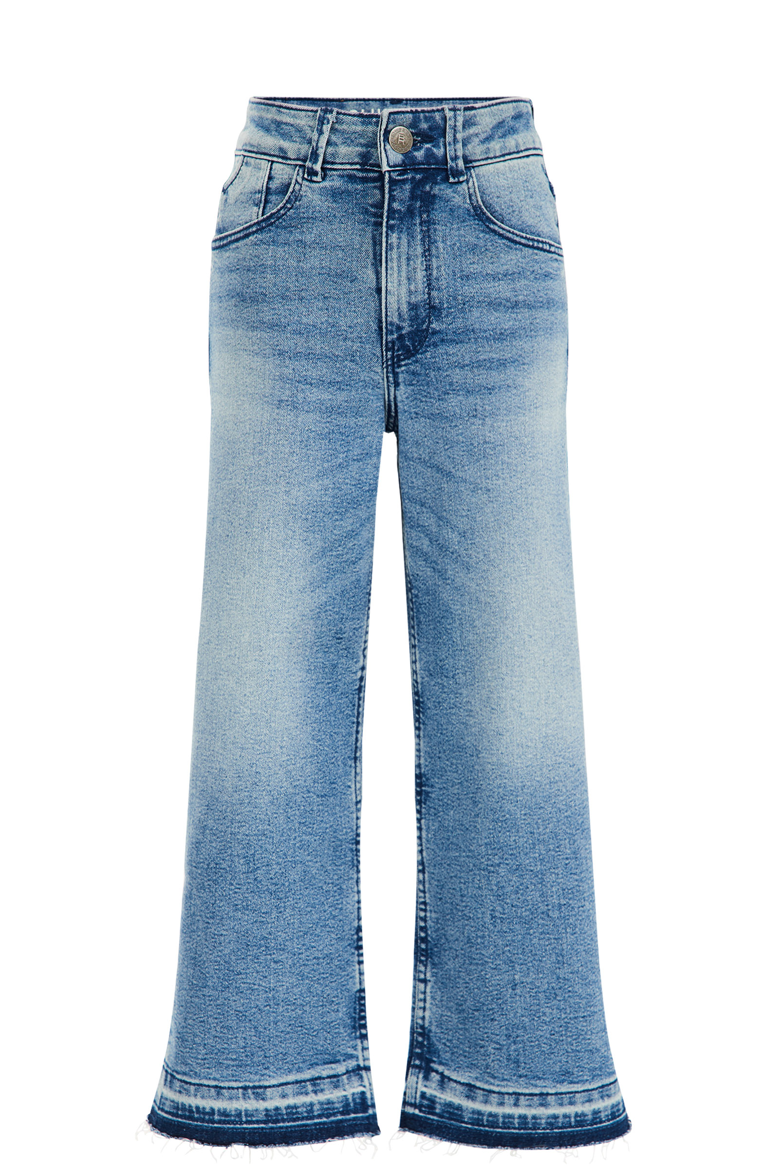Meisjes wide leg jeans met stretch Blue Ridge Blauw
