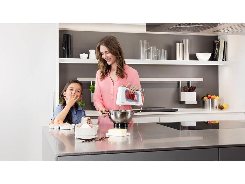 Braun Handmixer MultiMix 5 HM5100WH Weiss/Grau Handmixer