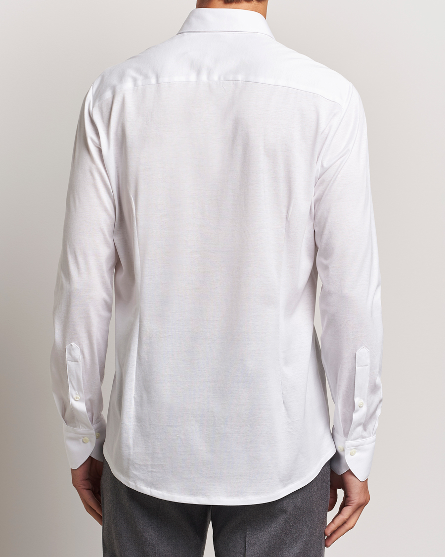 Stenströms Slimline Stretch Jersey Shirt White