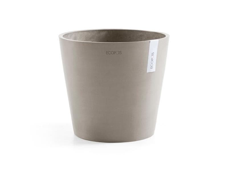 Ecopots Pflanzentopf Amsterdam 40, French Taupe Robuster und langlebiger Blumentopf