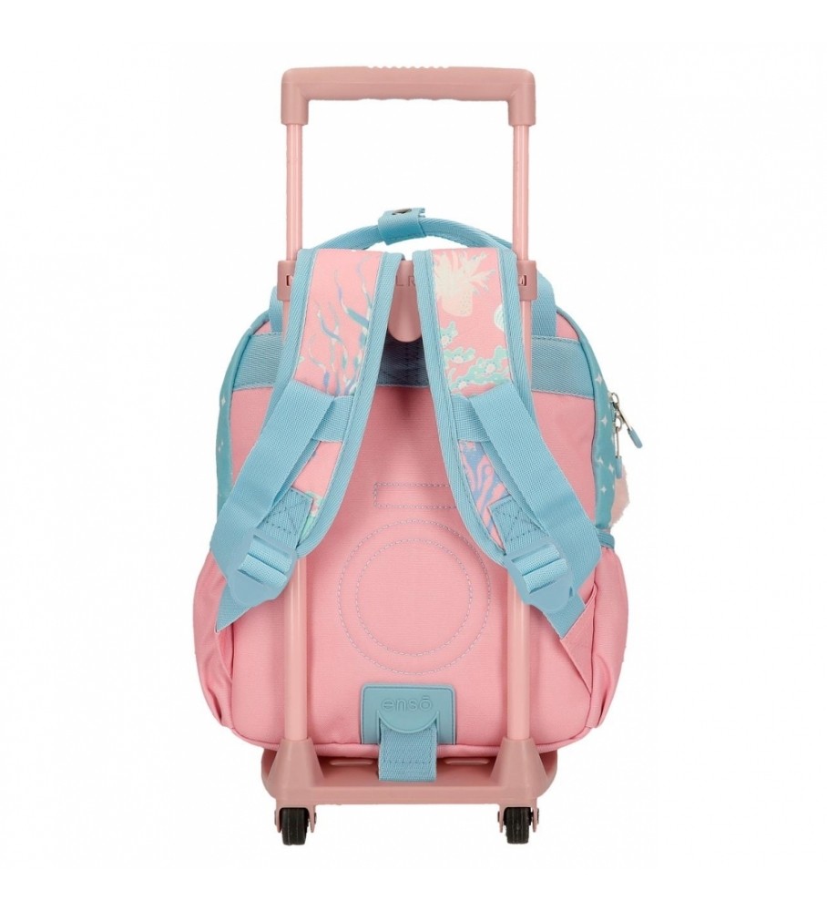 Mochila pequena com rodas Enso Keep The Oceans Clean - Azul