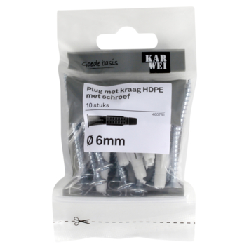 KARWEI kraagplug 6x36mm   uni 5x50mm 10ST