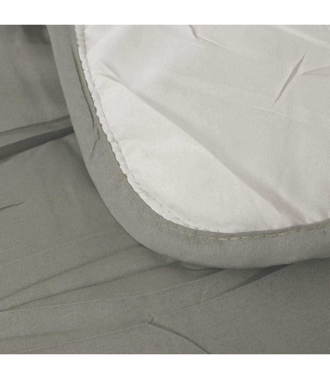 Couette hiver 200x200 cm COCOON BICOLORE Taupe/Lin garnissage fibre polyester 400g/m2