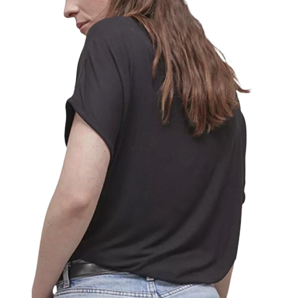 Von Dutch T-shirt Noir Femme Von Dutch Coeur de Feu