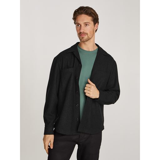 Calvin Klein Wool Blend Overshirt, Ck Black, L