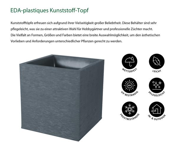 EDA Kunststoff-Topf Graphit, gerillt